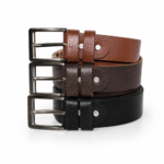 All Three Textured Leather Belts