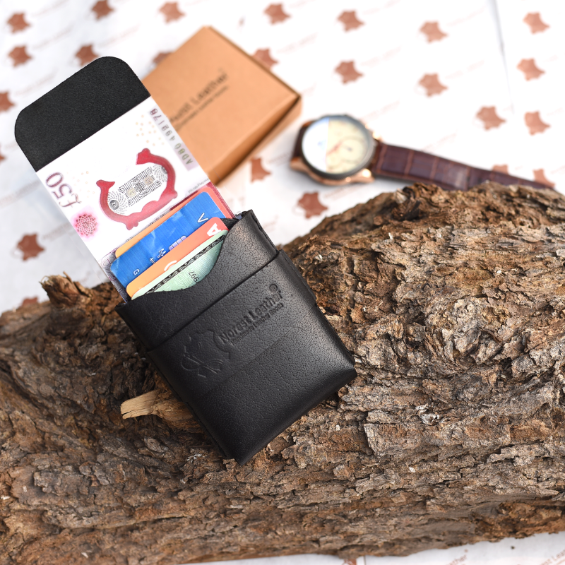 Black Multi-Function Card Holder Front Look