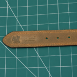 Brown Leather Belt End (Detailed Logo)