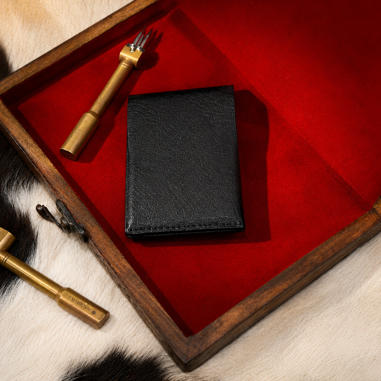 Snap Button Vertical Card Holder Back